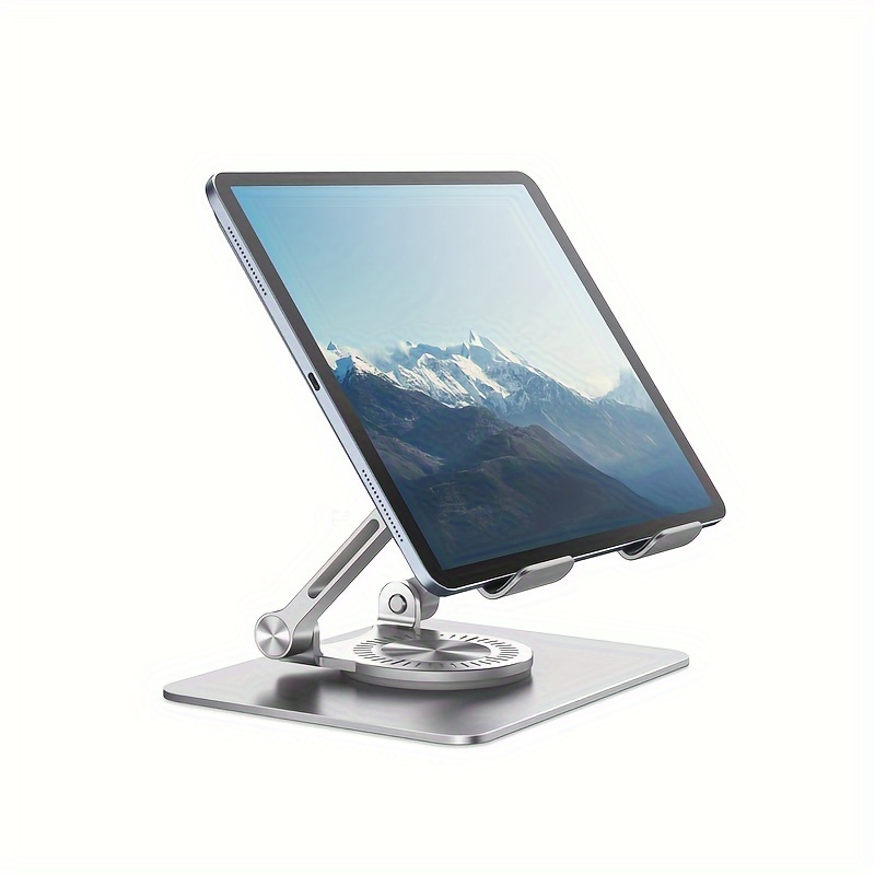 TEMU Kexin Tablet Stand Adjustable With 360-degree Rotating Base Aluminum Tablet Stand Universal Tablet Stand For Ipad Fire Tablet Smartphone ,