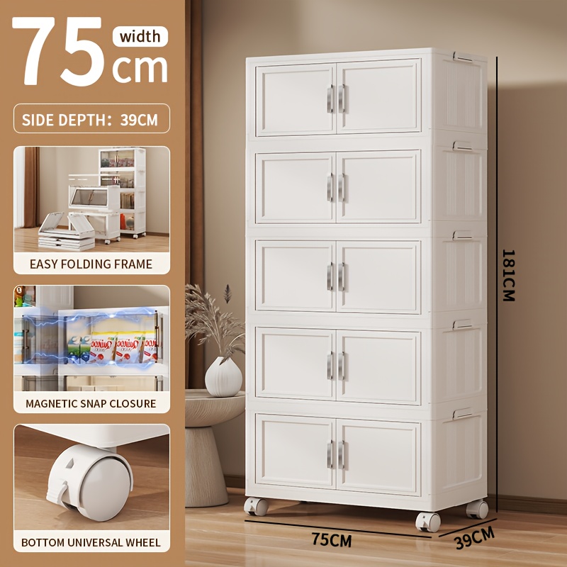 65 75 88cm Wide Opaque 3 4 5 Tier Large Capacity Stable Freestanding Storage Organizer For Home Office Living Room Bedroom Bathroom Utility Room