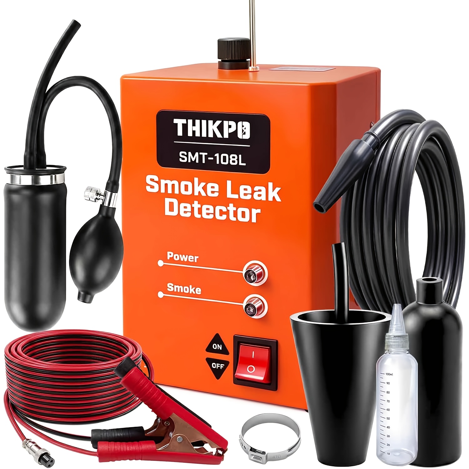 TEMU Automotive Smoke Machine With Built-in Air Pump, Smoke Leak Tester For Evap Vacuum, Pipe System, Fuel Leakage, 12v Vehicle Leakage Diagnostic