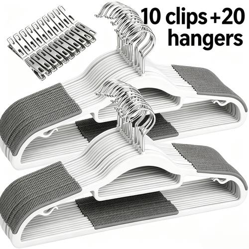 30 60pcs set of sturdy plastic hangers non slip 360 rotating hook durable and crush resistant design for organizing closets suitable for dry and wet garments