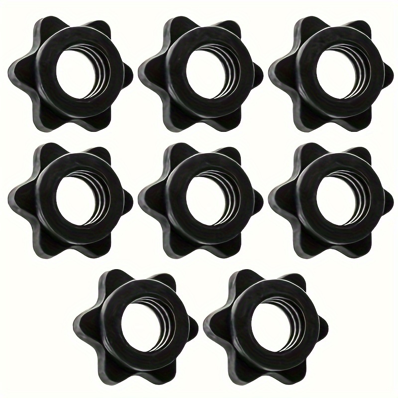 

8pcs Dumbbell Hex Nuts, Star-shaped Non-slip Barbell Clamp, Strength Training Accessories