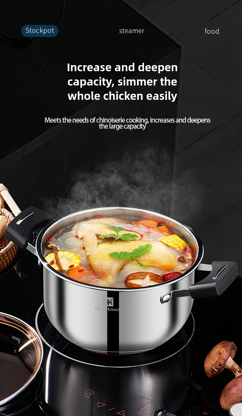 stainless steel cookware set 6 81 milk pot 8 5 soup pot easy   stove compatible   all stovetops details 7