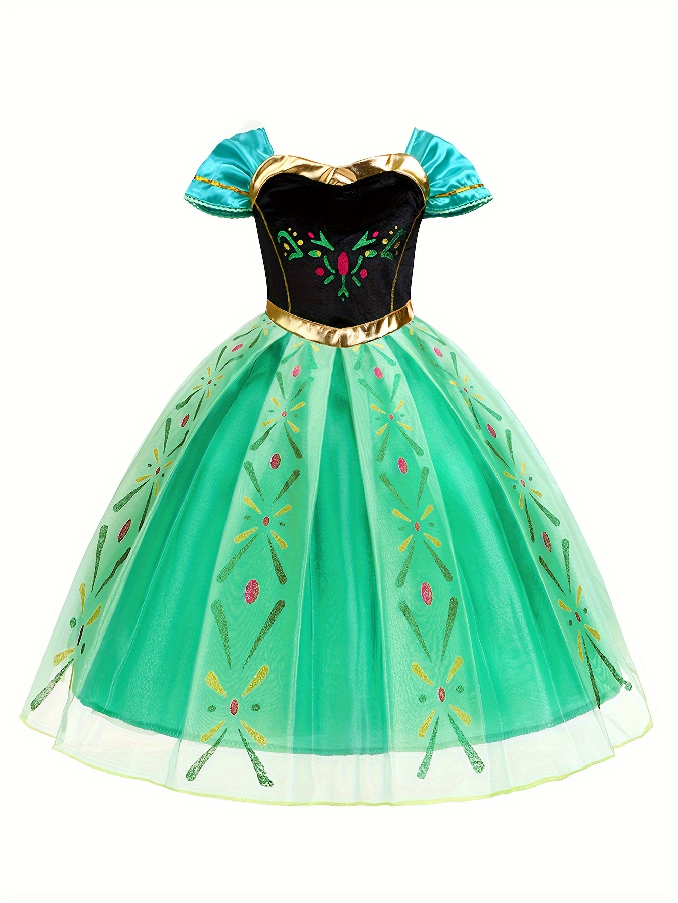 princess led dress girls green tulle princess gown fairy