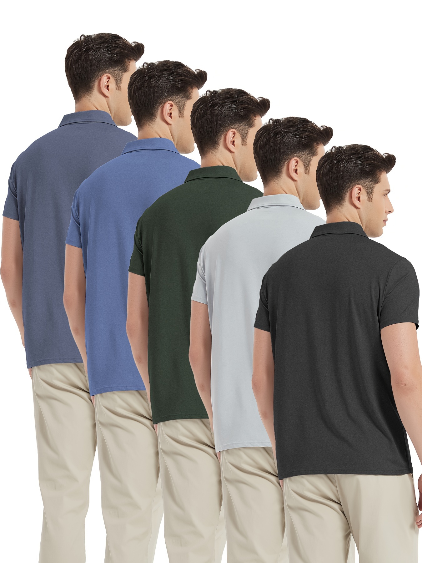 Hoplynn Men's Plain Stretch Casual Comfy Custom Fit Shirt - Temu
