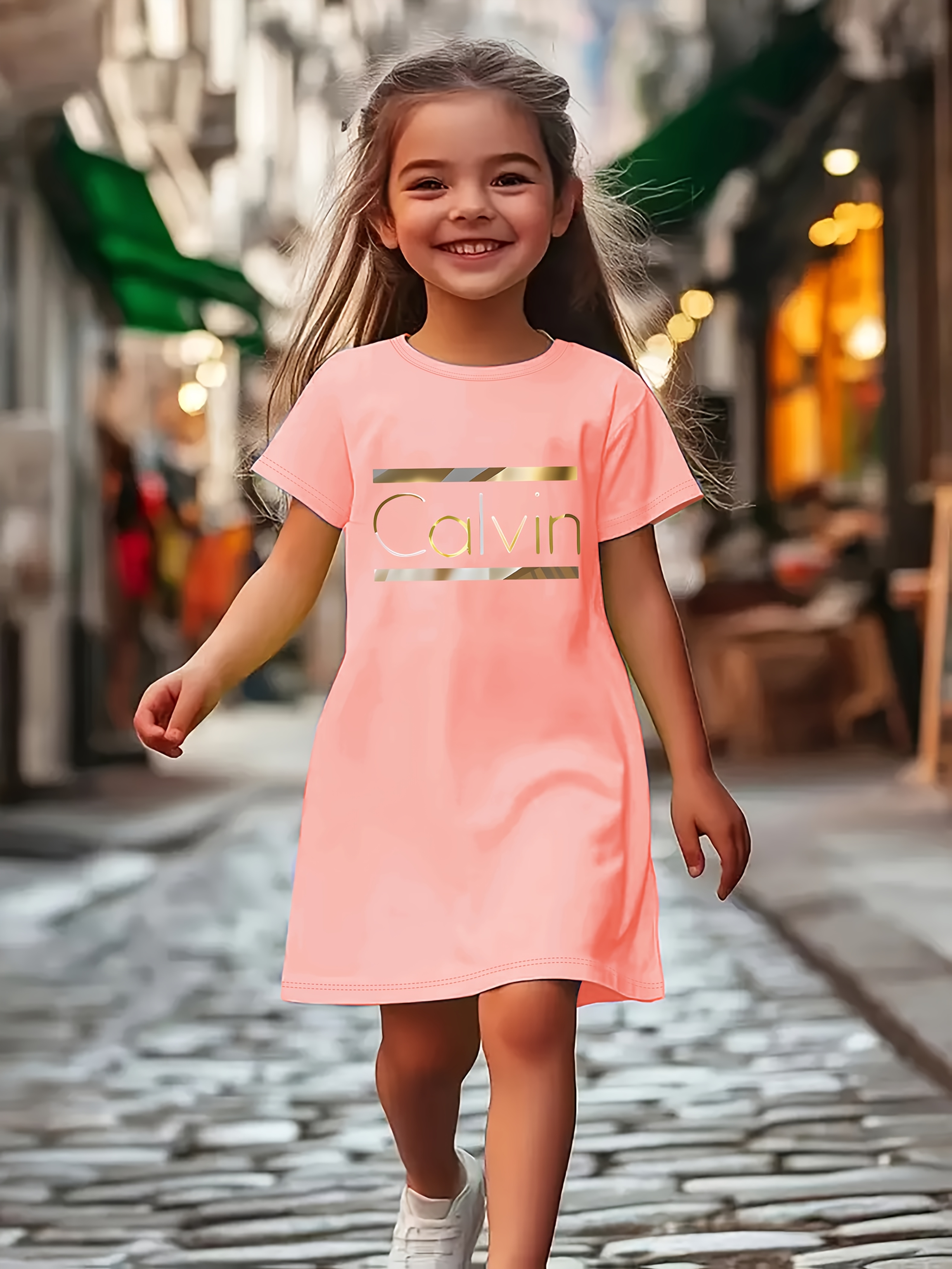   letter print pattern dress summer fashion casual comfortable round neck knitted dress s clothing machine washable short sleeved dress