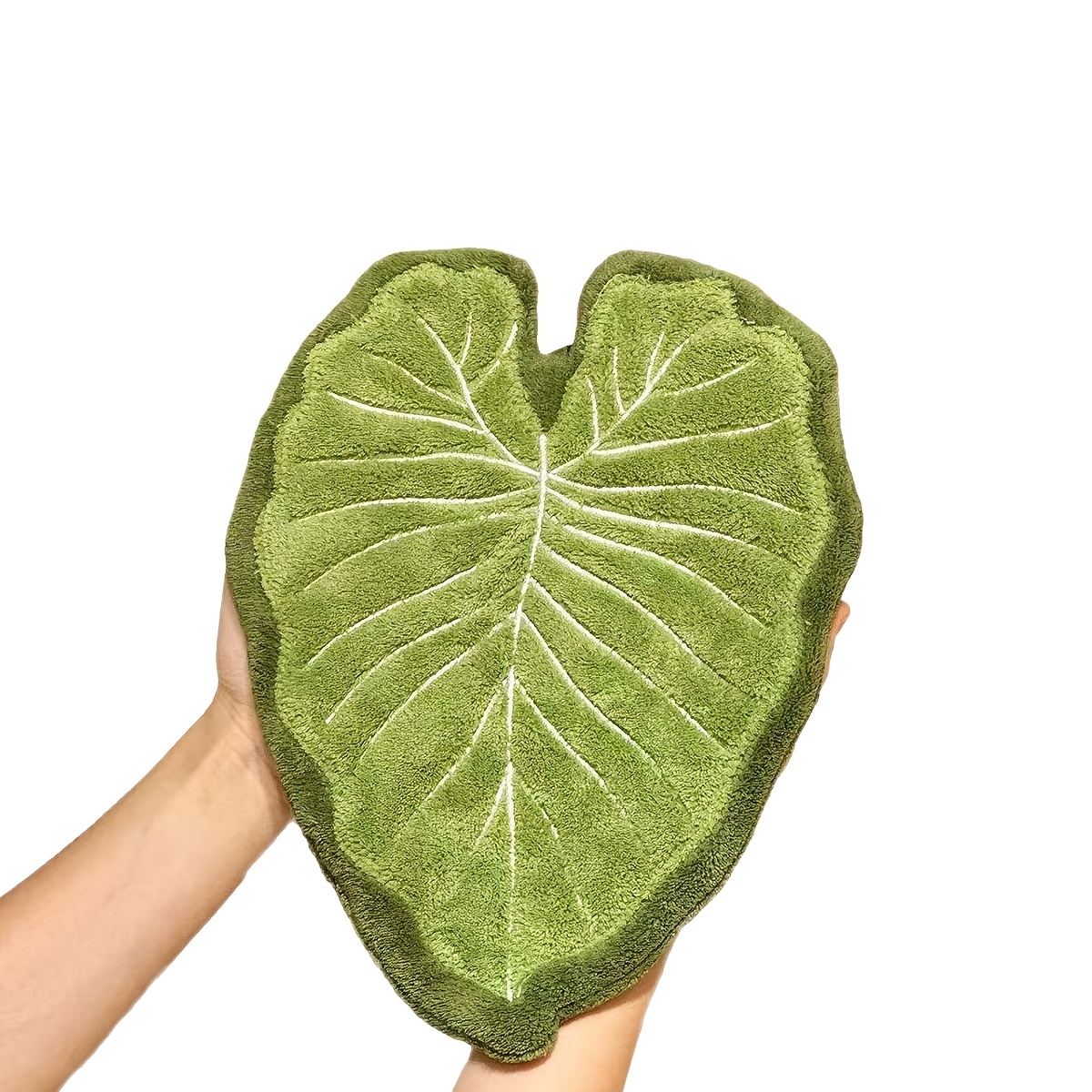 TEMU Creative Monstera Leaf Hanging Fingertip Towel, Coral, Highly Absorbent, For Home, Kitchen, And Bathroom Decoration, Quick-drying Cleaning Small