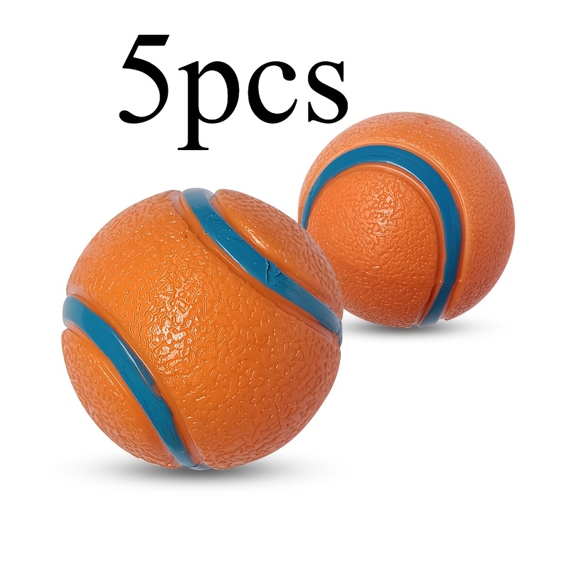 Image of Dog Ball Set, Elastic Bite-resistant Sound-activated Interactive Play, Durable Chew-proof Tennis Ball For Teething And Training, Perfect For All Breeds And Sizes, Without Battery