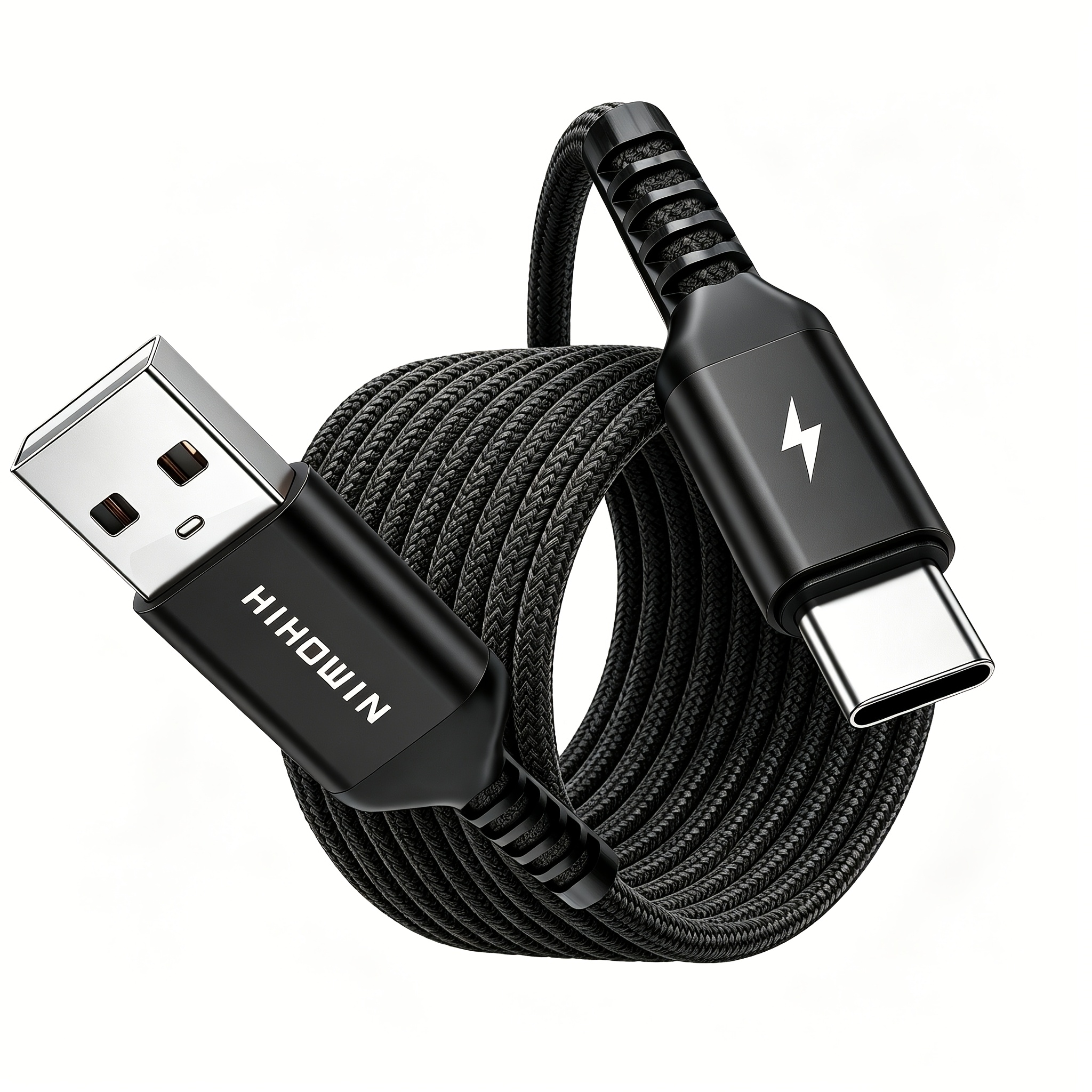 TEMU Câble de charge rapide USB vers USB-C, câble de charge de type C tressé en nylon pour iPhone séries 17/16/15, for Samsung, Huawei, Oppo, OnePlus