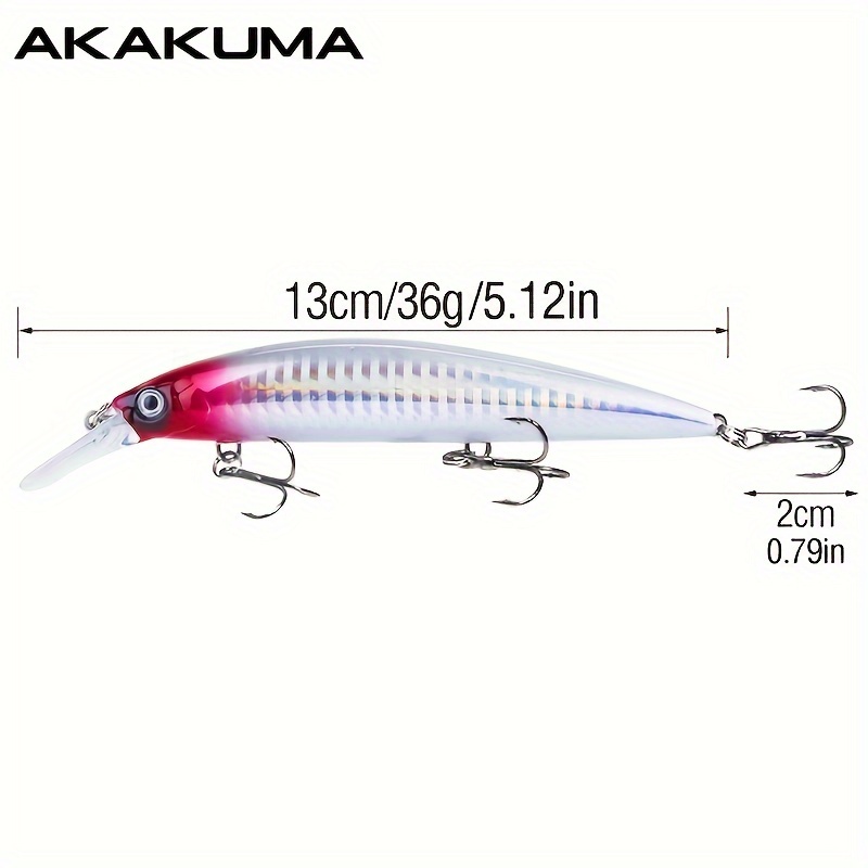 6個セット ロングキャストミノー釣りルアー 13cm/36g 3dアイ