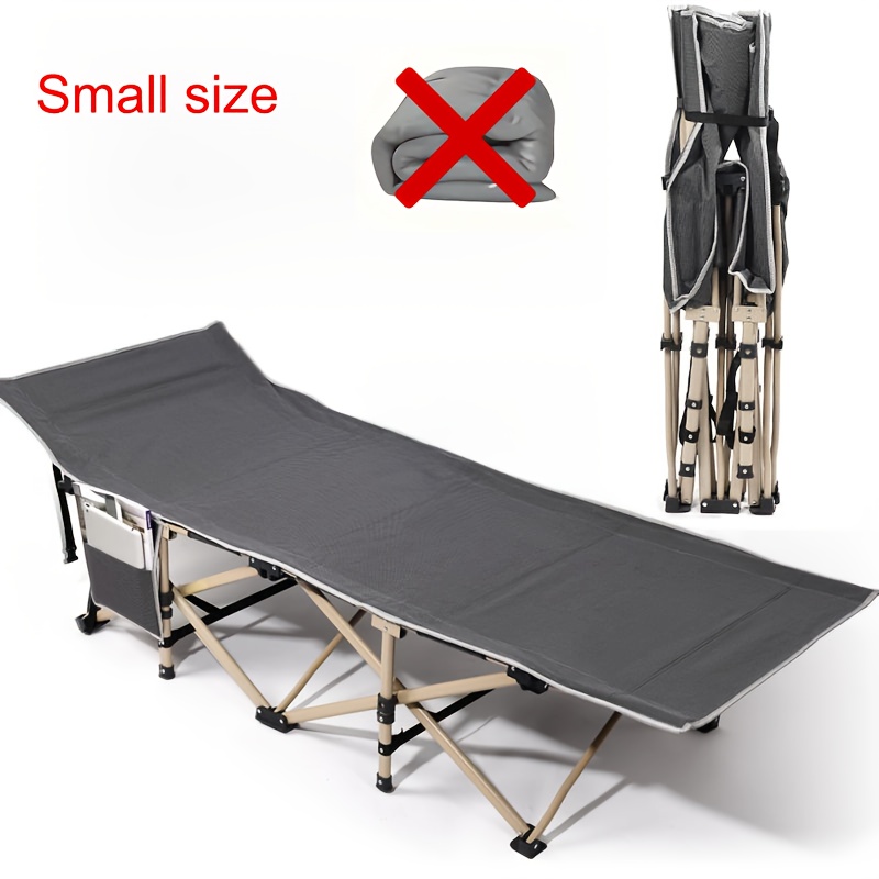 TEMU 1 Adult Folding Camping Bed, Bed With Reversible Mattress, Portable Folding Guest Bed, Heavy Duty Bed, Suitable For Camping, , And Camping, Outdoor Camping Bed With Tote Bag, Day Gift Match,