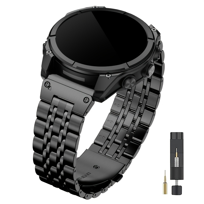TEMU Correa de reloj de acero inoxidable de ajuste rápido de /26 mm compatible con Garmin Fenix 8 de 47/51/43 mm/Fenix E/7/7X/7S/5S/5/5X Plus/6S/6/6X
