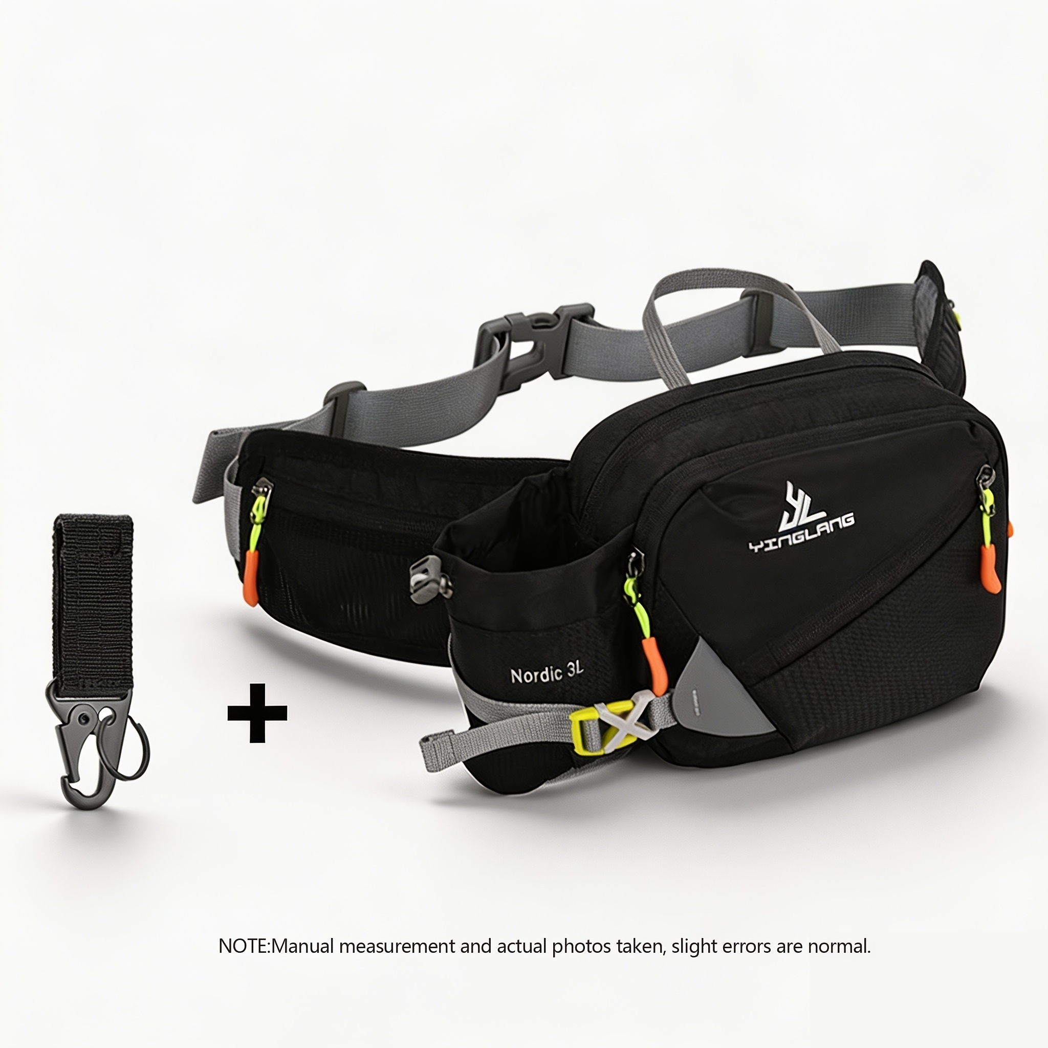 E-shop 1 Outdoor Freizeit Lauf Hüfttasche mit Haken, Multifunktionale Tragbare Gürteltasche Geeignet für Fitness Übungen, Wandern, Camping, Etc., Haken
