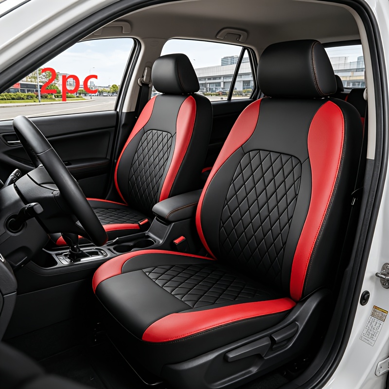 luxury pu leather car seat covers fit suitable for most vehicles foam padded cushioning ergonomic pu leather suitable for   installation for driver passenger rear seats