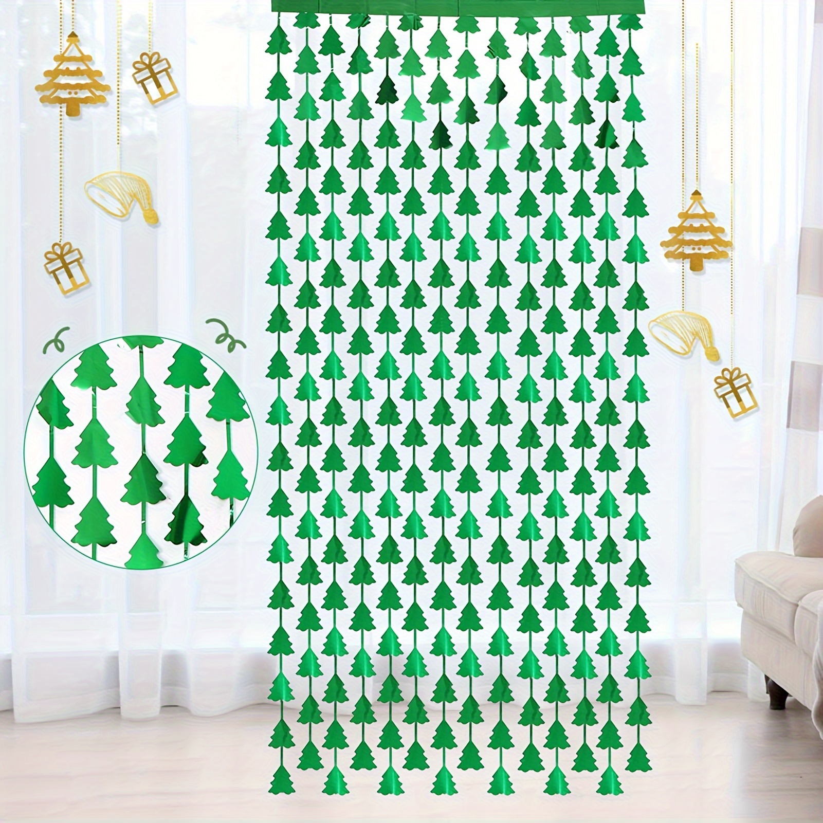 

Christmas Tree-shaped Party - 1pc/2pcs Set, Wall Decor For Living Room, Porch & Hallway