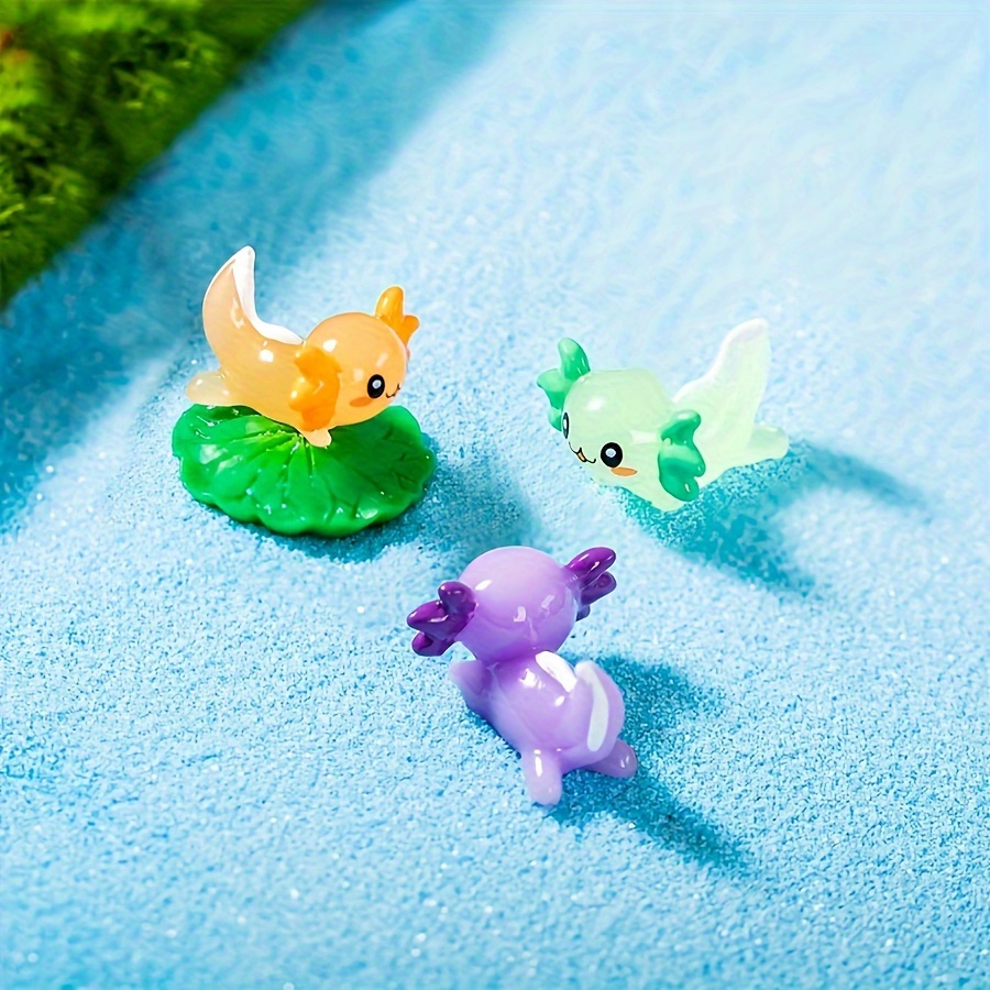 

30pcs Resin Axolotl Miniatures - Slime Charms For Diy Crafts, Dollhouse, Aquarium & Garden Landscape Decor, Assorted Tiny Axolotl Animal Figurines For Party Favors And Cake Toppers