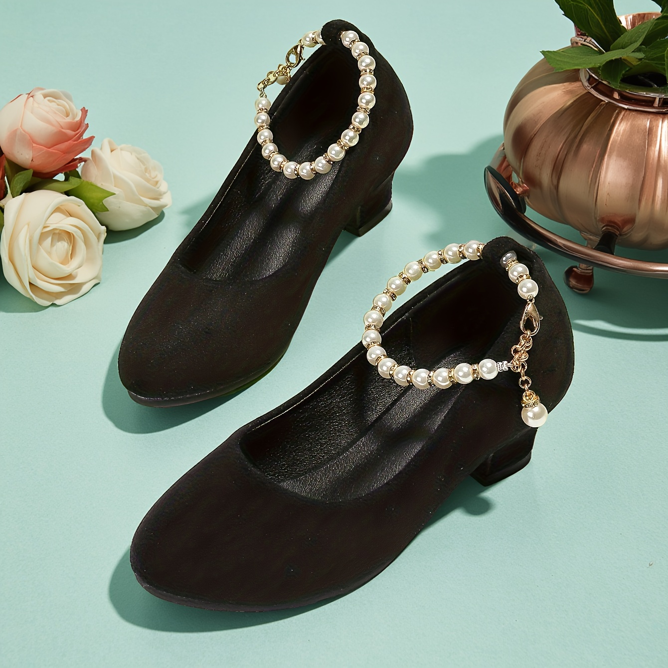 black dress shoes girls sold on Temu United States
