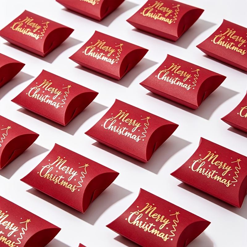 8pcs Foil-Stamped Christmas Gift Boxes