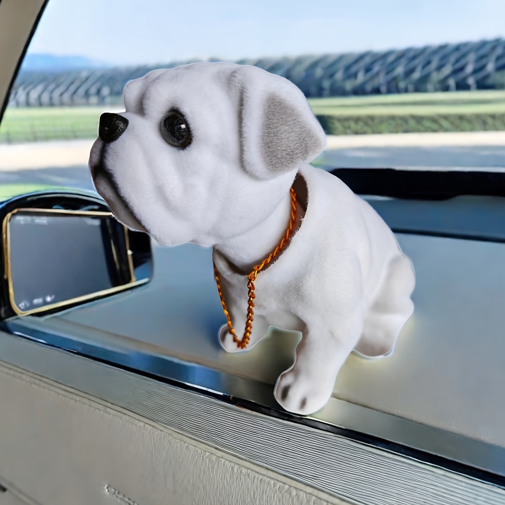 

Charming Bulldog Car Dashboard Decor - Durable Resin, Easy Install, Perfect Gift For Dog Lovers