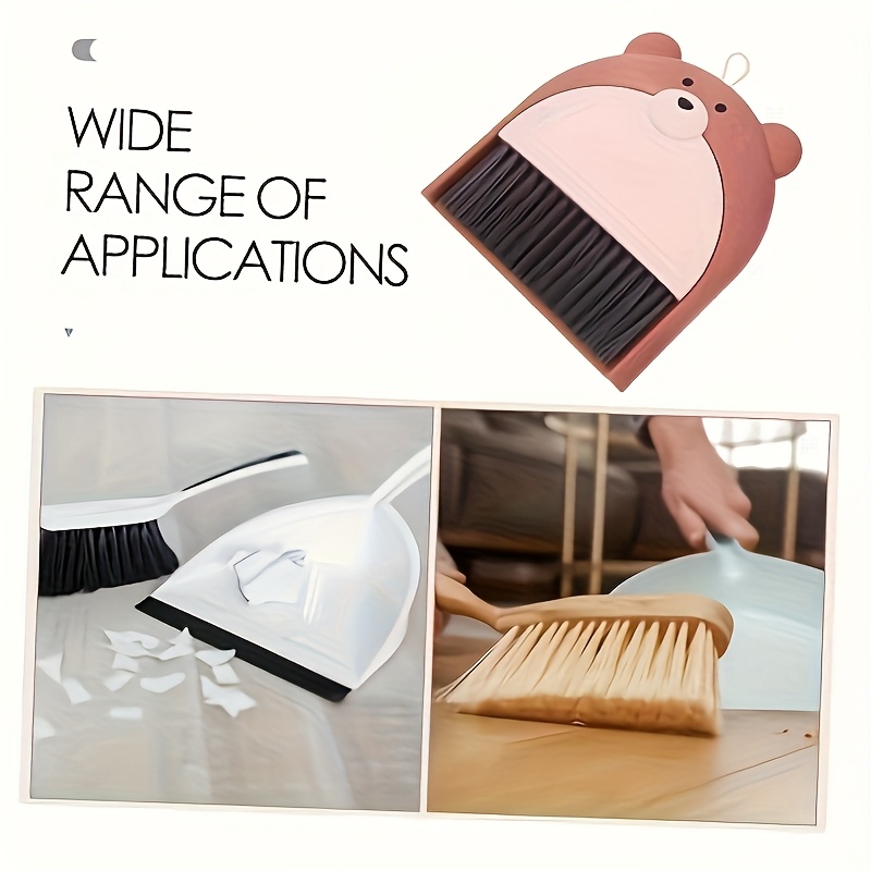 office desktop mini broom and dustpan set compact cleaning tool suitable for office desk window sill keyboard cleaning and home kitchen   in gray brown and yellow Product details 6
