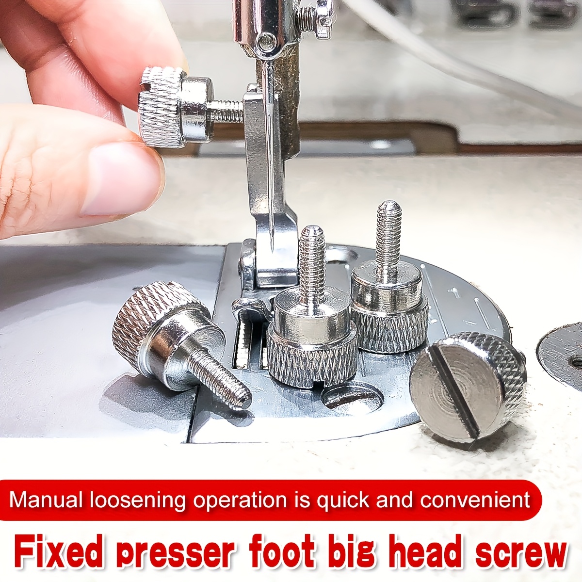 TEMU 2pcs Crank Presser Feet, Quick Presser Foot, Suitable For Sewing Machine And Overlock Machines, Vintage Pedal Sewing Machine