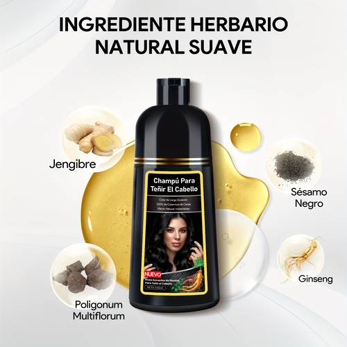 in 1 female shampoo and hair dye gently treated with plant ingredients just gently wash quickly to the problem of white hair black and shiny hair restore vitality full of and radiance
