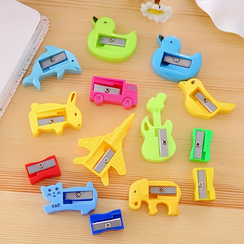 

50-pack Colorful Portable Pencil Sharpeners - Single Hole, Durable Plastic, Ideal For School & Office Supplies