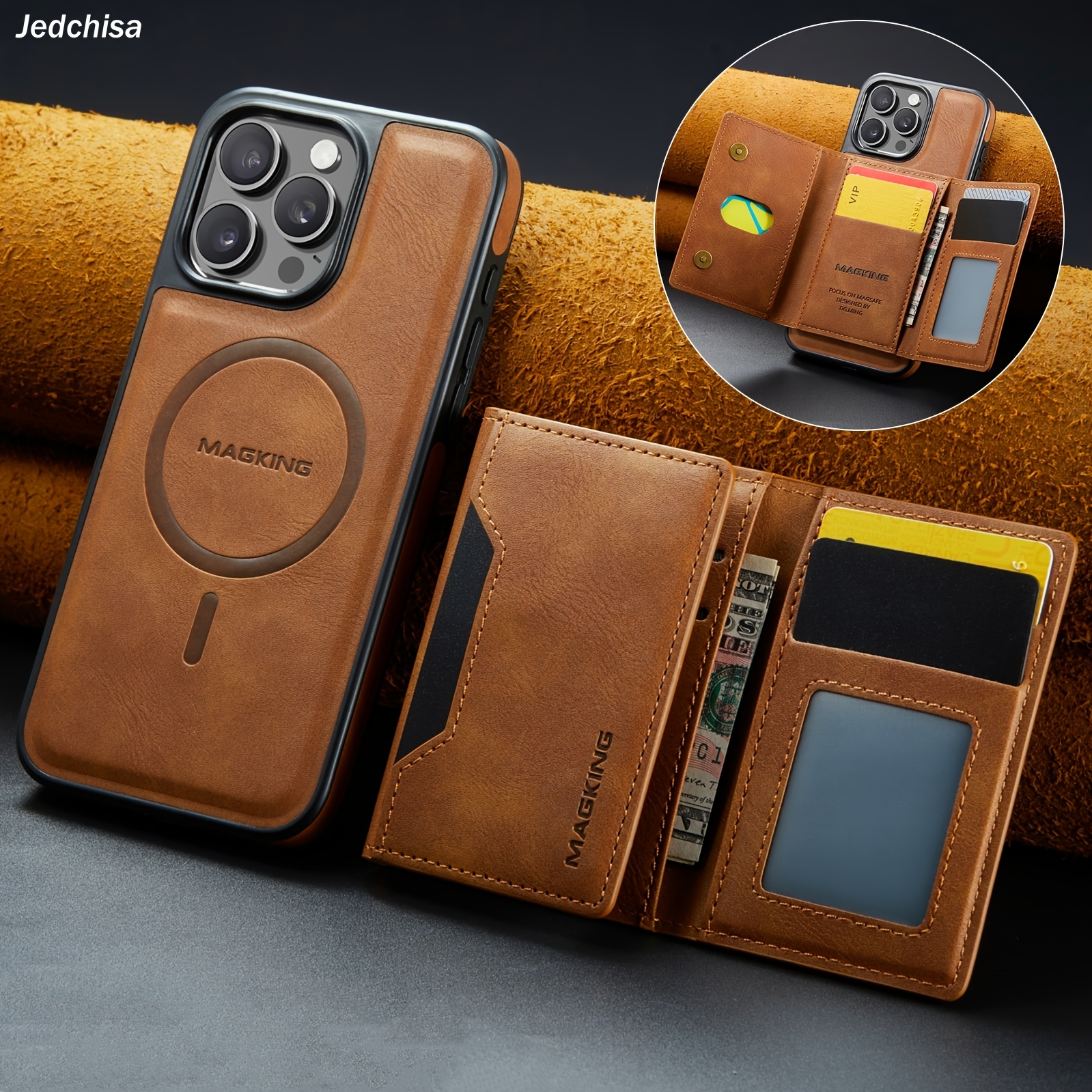 Magnetic Wallet Cover for iPhone