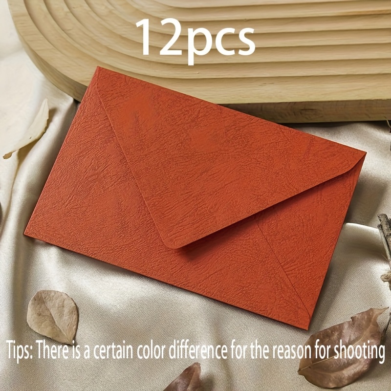 TEMU Ensemble de 12 enveloppes à motif d'arbre vintage, 16,5 cm x 11 cm / 6,50 po x 4,33 po, idéal pour les invitations, le rangement, de