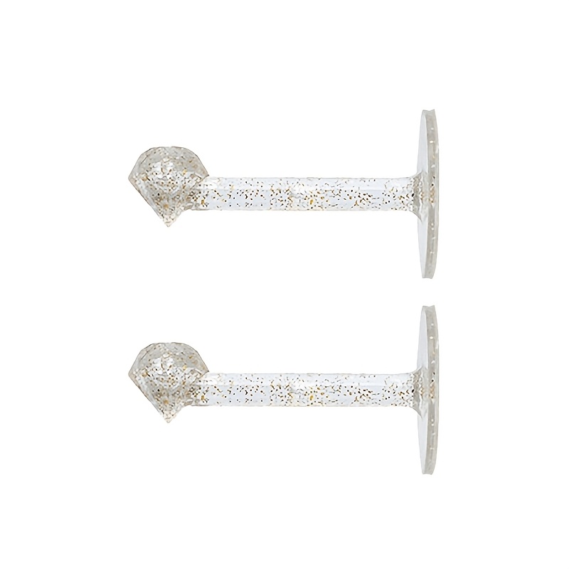 TEMU Juego de 2 estantes para accesorios de pelo, gancho de pared para almacenamiento, para diademas, toallas de baño, ligas para el pelo, estante de