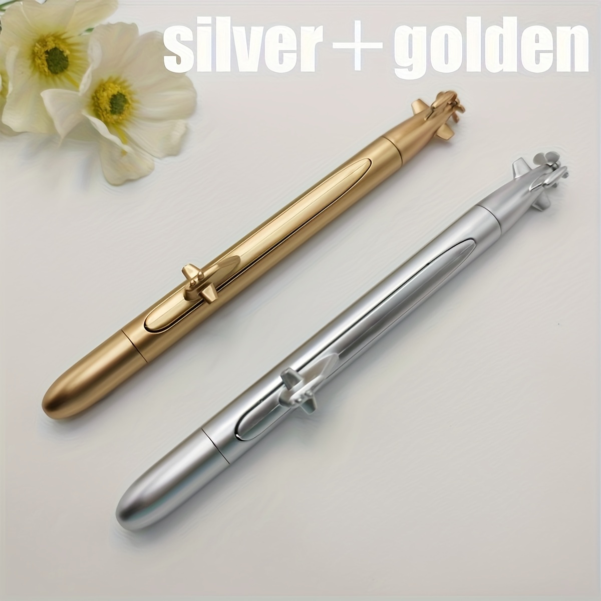 2pcs -shaped Gel Pens - Black Ink Gel Pens - Gift For Military Enthusiasts