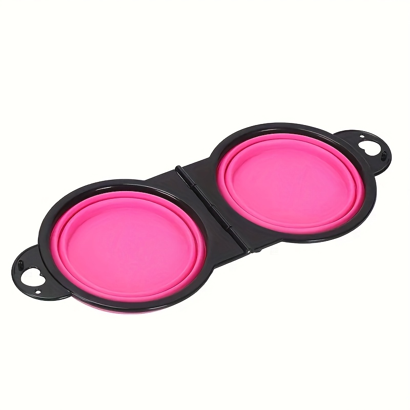 TEMU Foldable Pet Bowl For - Portable Collapsible Design, Durable Silicone, Ideal For Outdoor Travel, Camping & Daily , Pet Food Bowl, Camping Pet