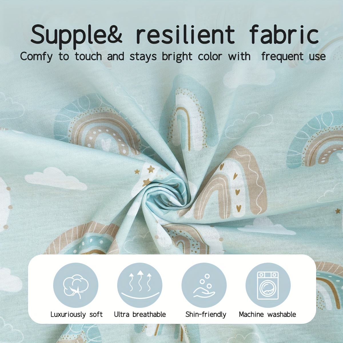 Soft Change Pad Cover for Baby Crib, Polyester Fabric Sheet