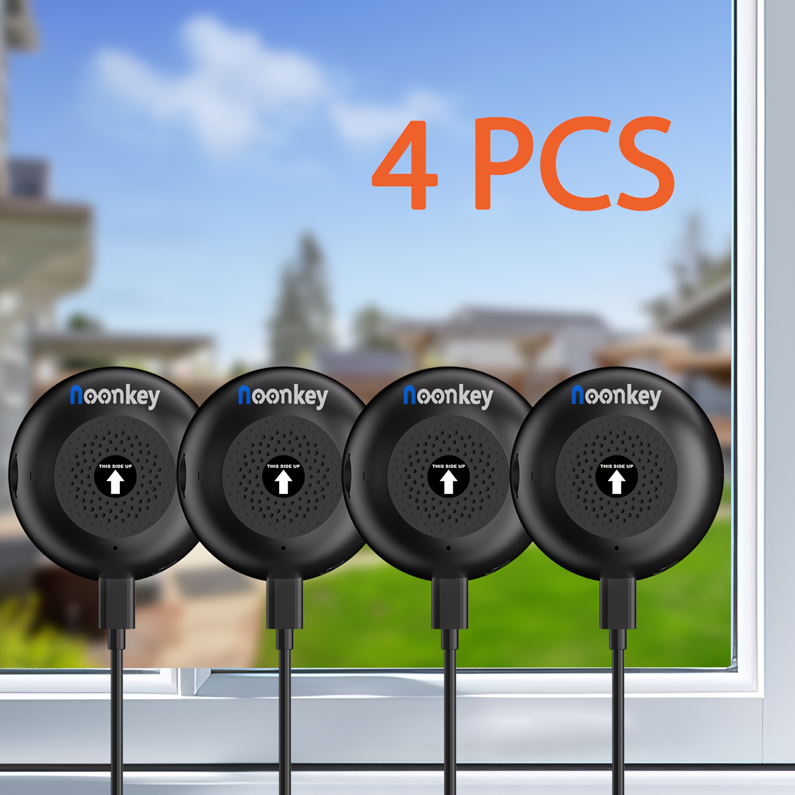 TEMU 4 Pack 3mp Wireless Window Camera, 5ghz&2.4ghz Wifi Indoor Cameras For Home Security W/ Al Color Night Vision,person,pet,vehicle & Motion