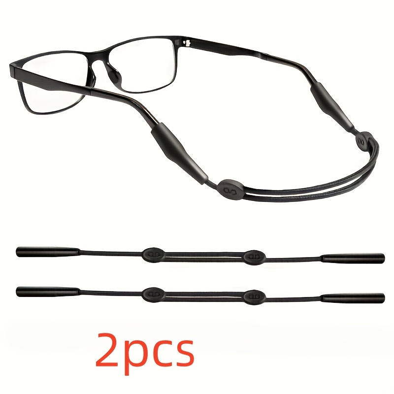 TEMU Black Adjustable Non-slip Sports Eyewear Strap - Suitable For Running, Cycling, Gym, And Travel, Provides A For Eyeglass Frames. Men's Sports