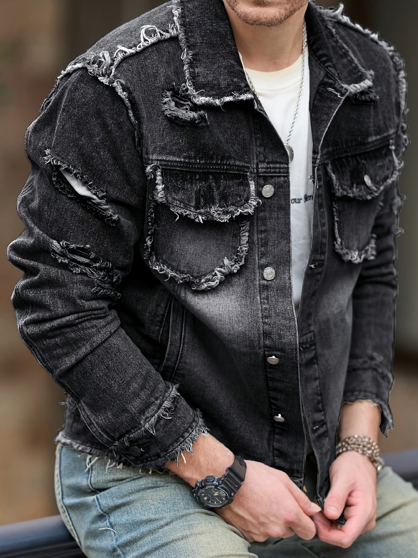 1pc mens vintage denim lightweight Temu Switzerland