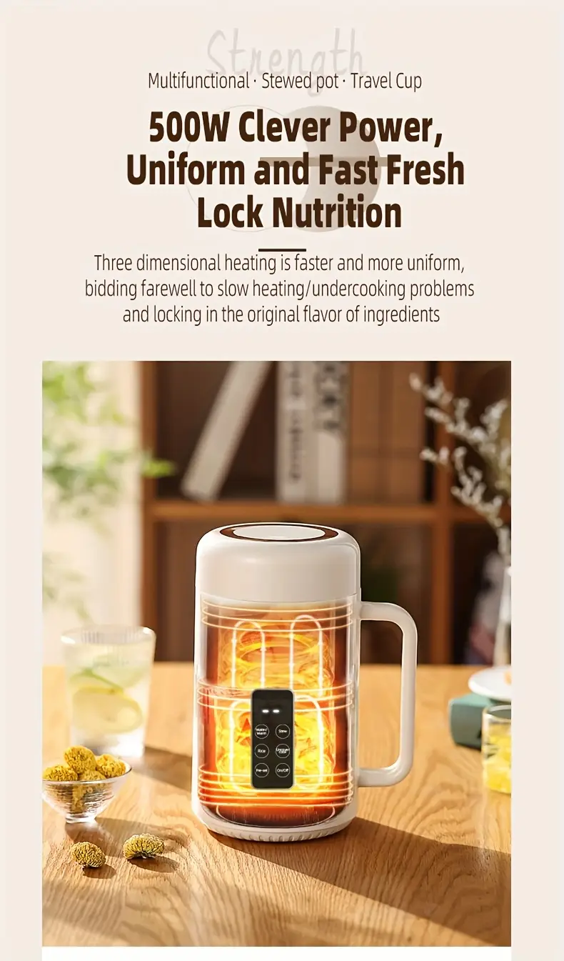 portable electric hot pot multifunctional stew pot for cooking soup rice desserts hot tea coffee large capacity nano grade   inner liner compact and convenient suitable for outdoors office home use Product details 7