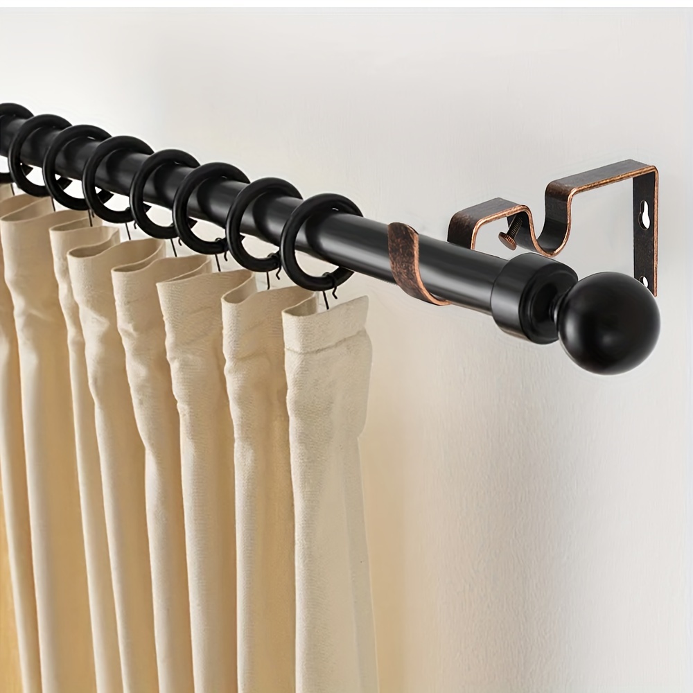 Curtain Rod Brackets Roman Rod Bracket Support Rod Hook Wall - Temu