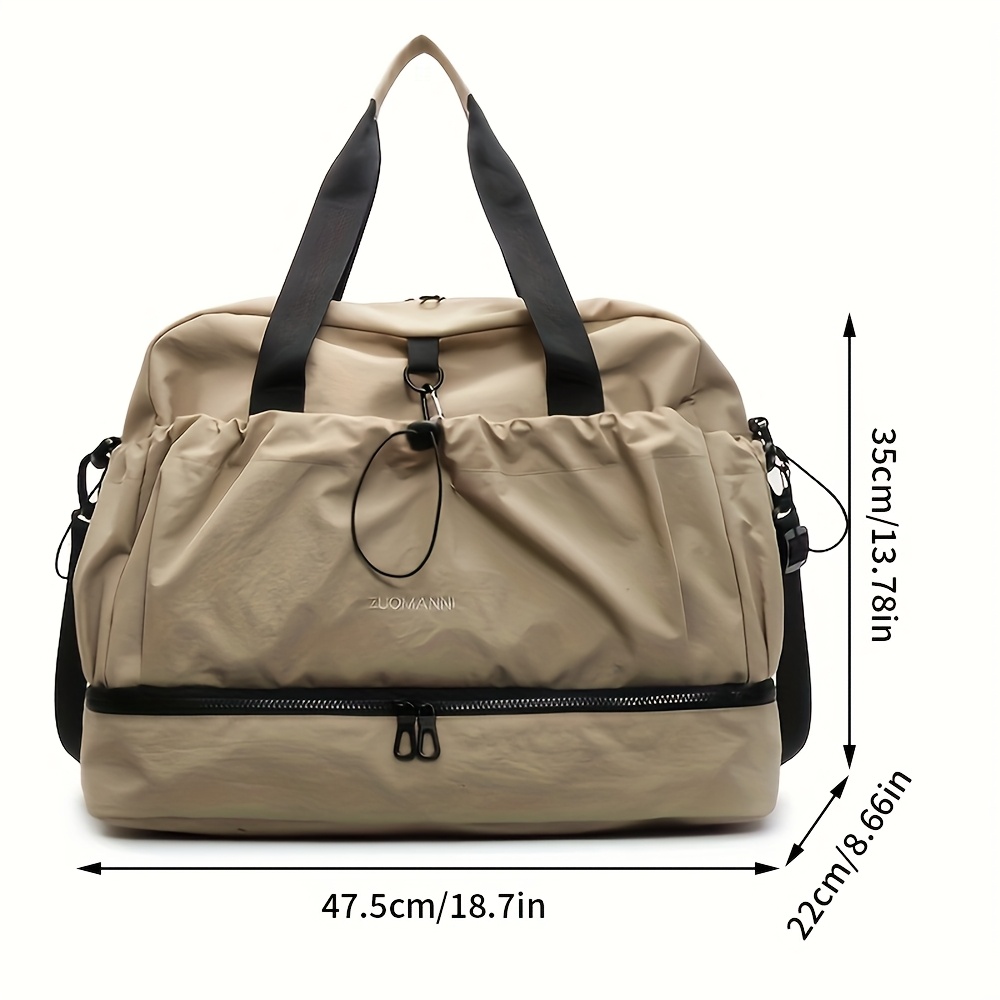 Bolso duffel de viaje ZUOMANNI de 47,5 x 35 x 22 cm con compartimento inferior para zapatos, foto 4