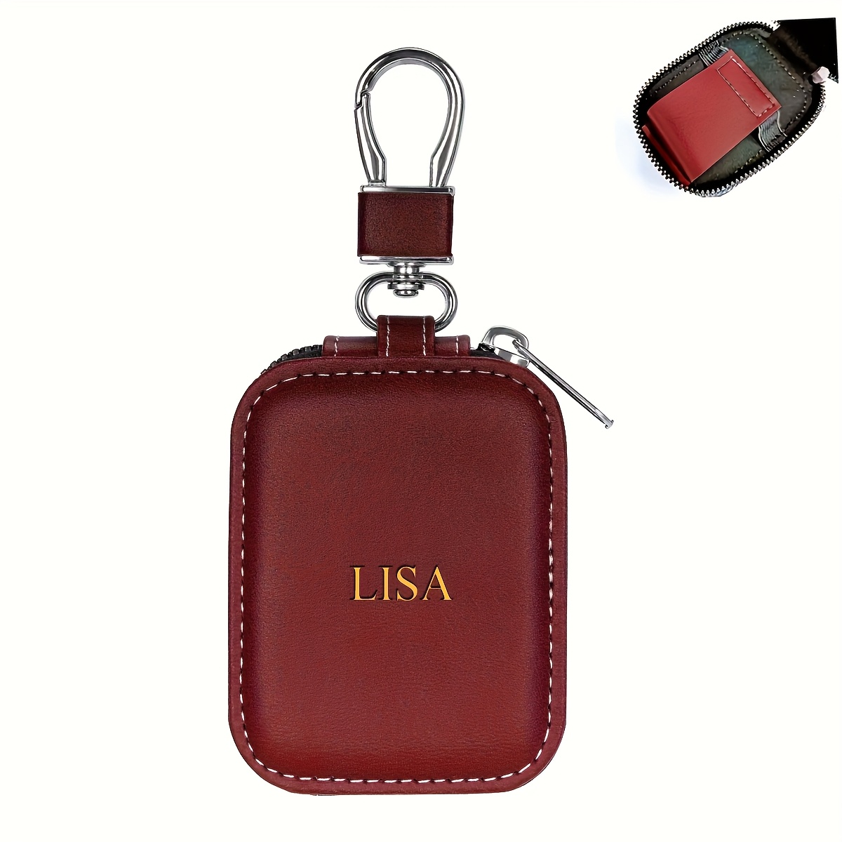 TEMU Étui pour écouteurs personnalisable avec nom DIY, estampage à chaud 3D, en cuir synthétique PU élégant, compatible avec 1 2 3 4 Pro Pro3,