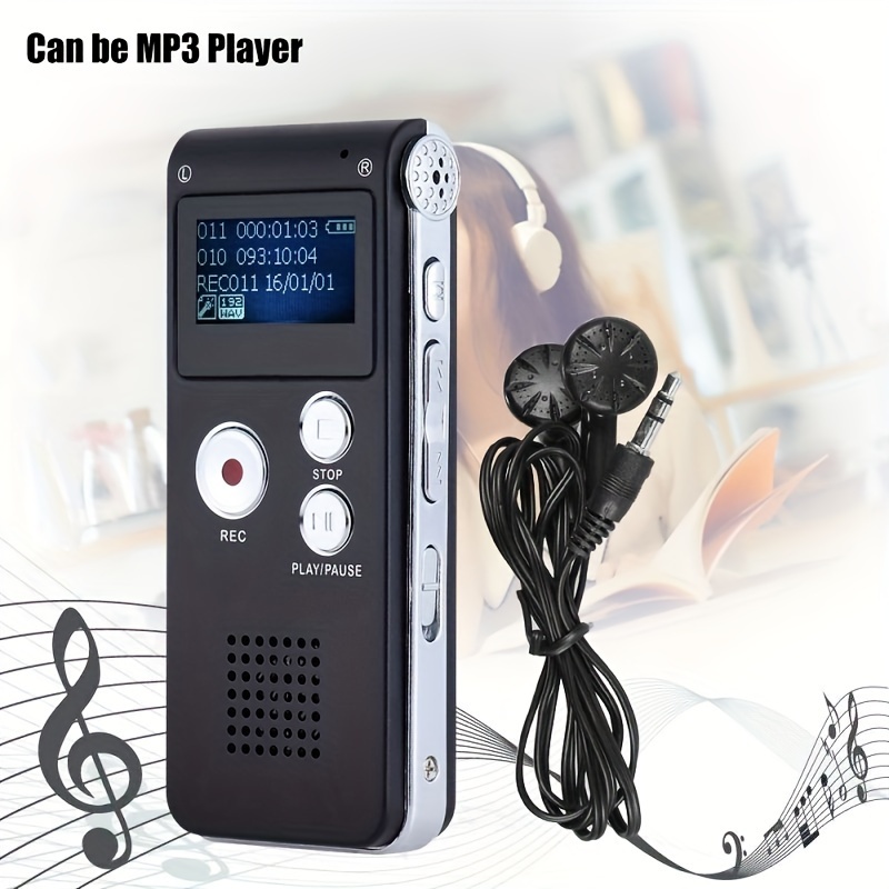 

Sk012 8gb Sound Control Noise Reduction Recording Pen Smart Hd Recorder Mp3 Player Recording Player Eid Al-adha Mubarak