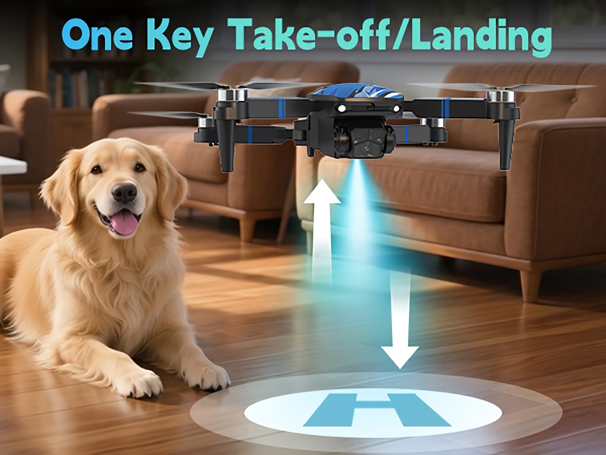 Beginner Adult 2-Camera Drone, 2.8-Inch LCD Screen, Professional Brushless Motor 270° Obstacle Avoidance, Altitude Hold 3D Flips 3 Speeds Headless Mode One-Key Takeoff/Landing, Foldable RC Quadcopter Supports 32G SD Card