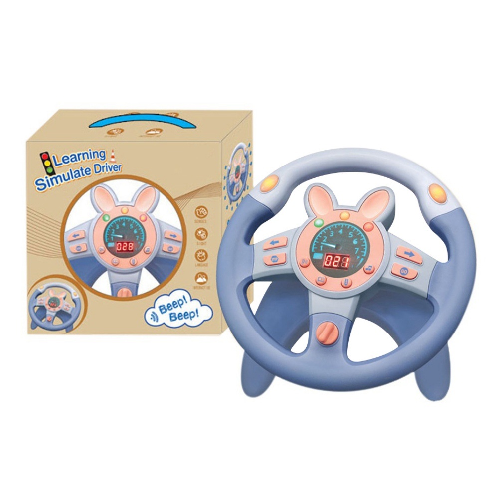 

1pc Kids Backseat Portable Simulated Steering And , Driving Toy, Plastic, - Christmas For Children