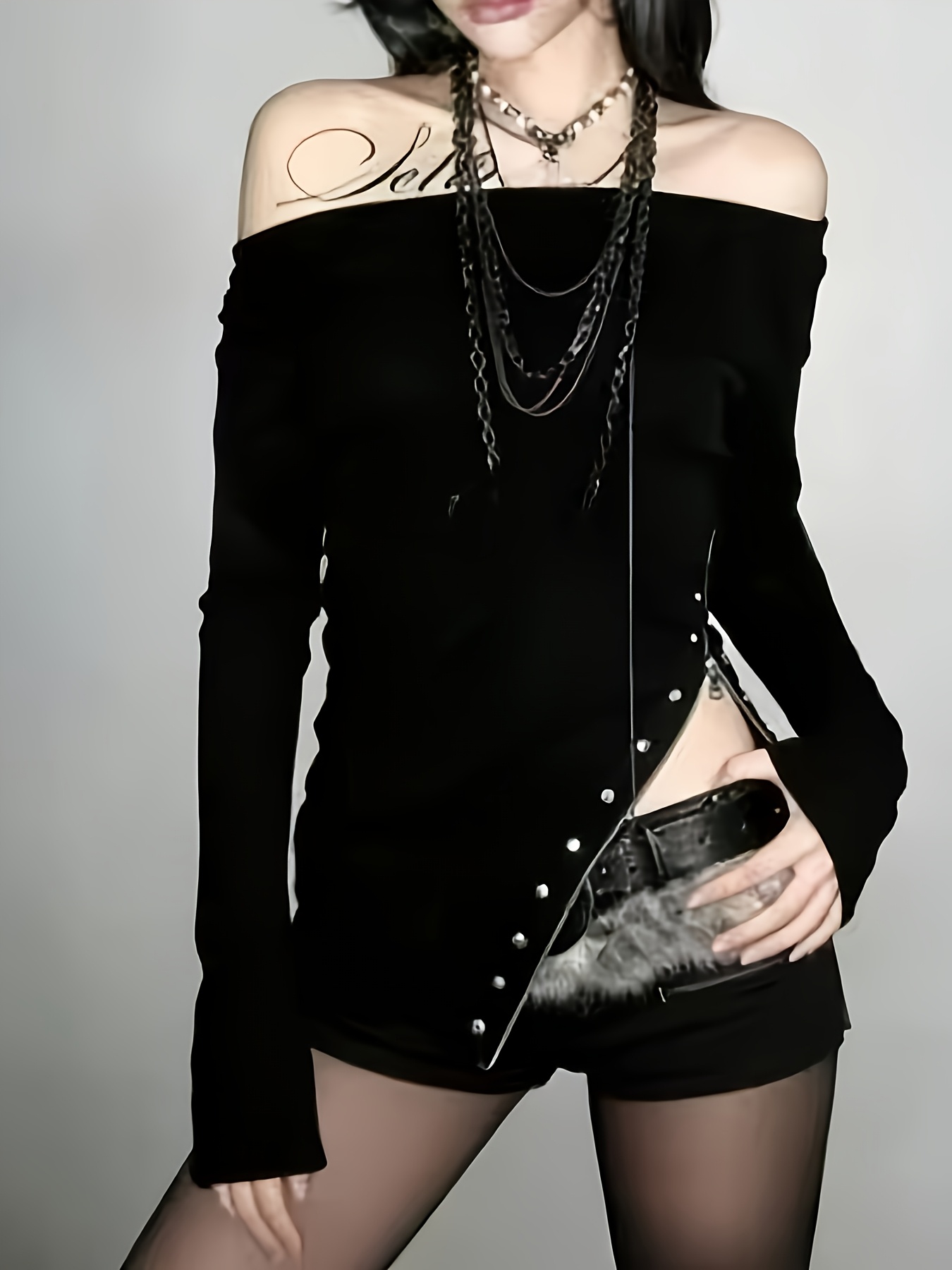 y2k gothic style womens long sleeved t shirt - Temu Mauritius