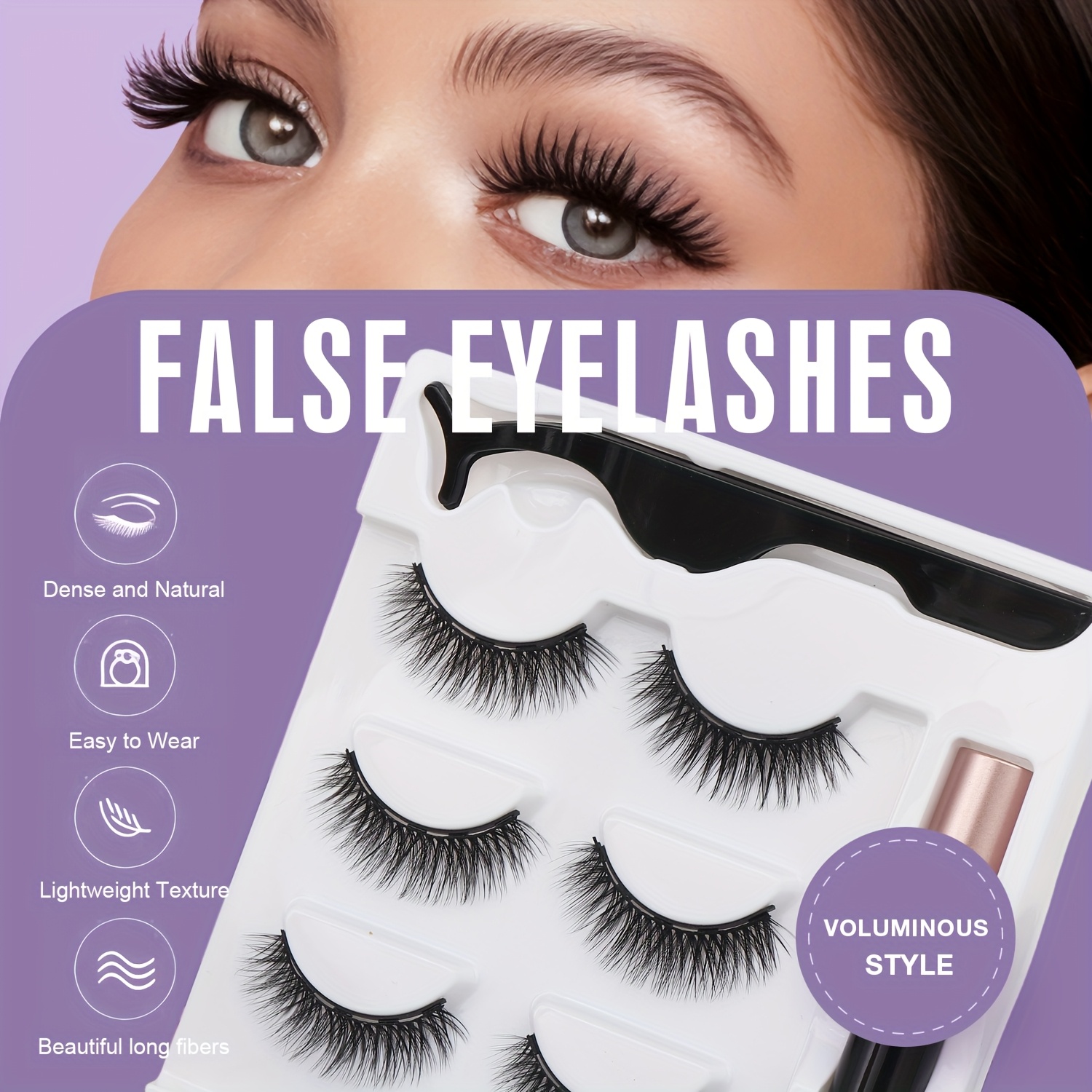 New Magnetic Liquid Eyeliner False Eyelashes Nm Series, Easy To Apply, No Glue Needed, Reusable