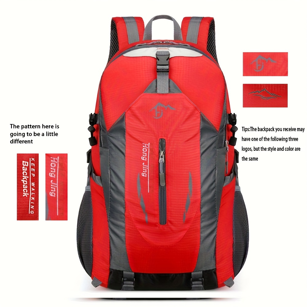 TEMU 40l Outdoor Mountaineering Bag, Large Travel Outdoor Bag, Adjustable Sports Mountaineering Bag Backpack