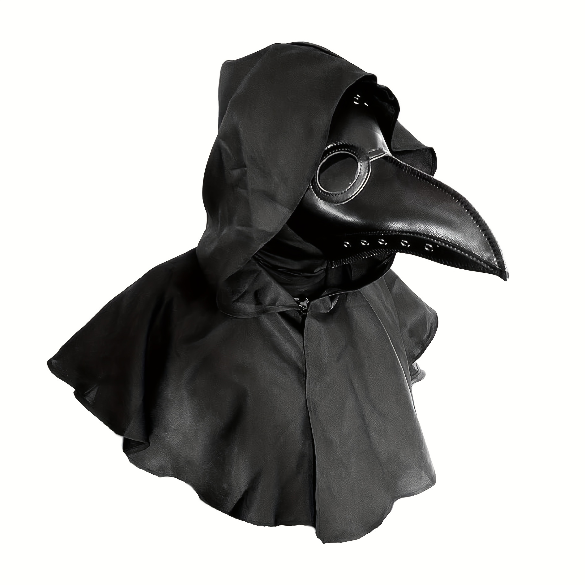 Pestdoktor Kostüm Set – Maske Mit Vogelschnabel, Umhang & Handschuhe | Halloween & Steampunk | 4-teilig