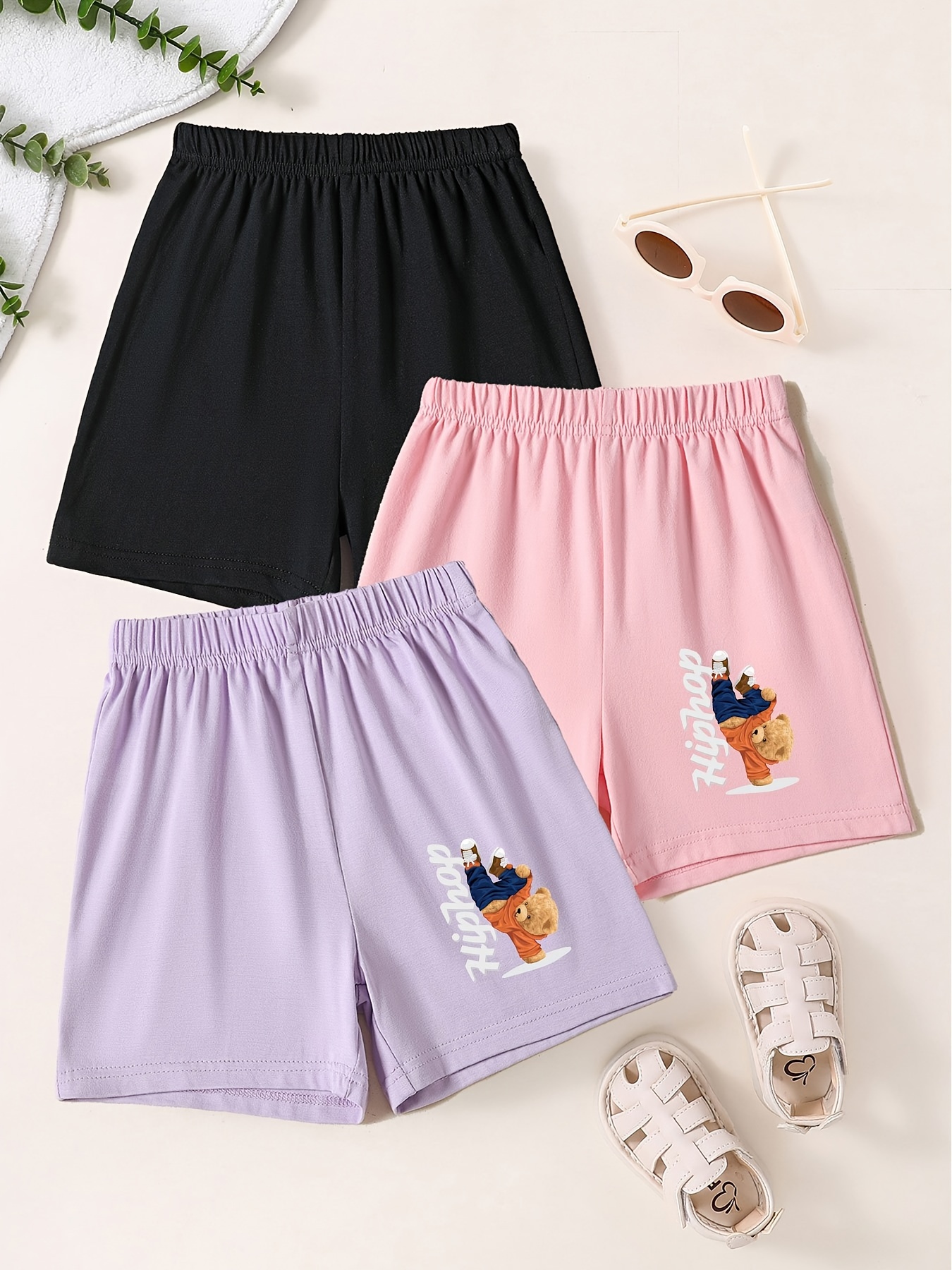 Pantalones Cortos Conjuntos De Algodon Para NiÃ±as Conjuntos De