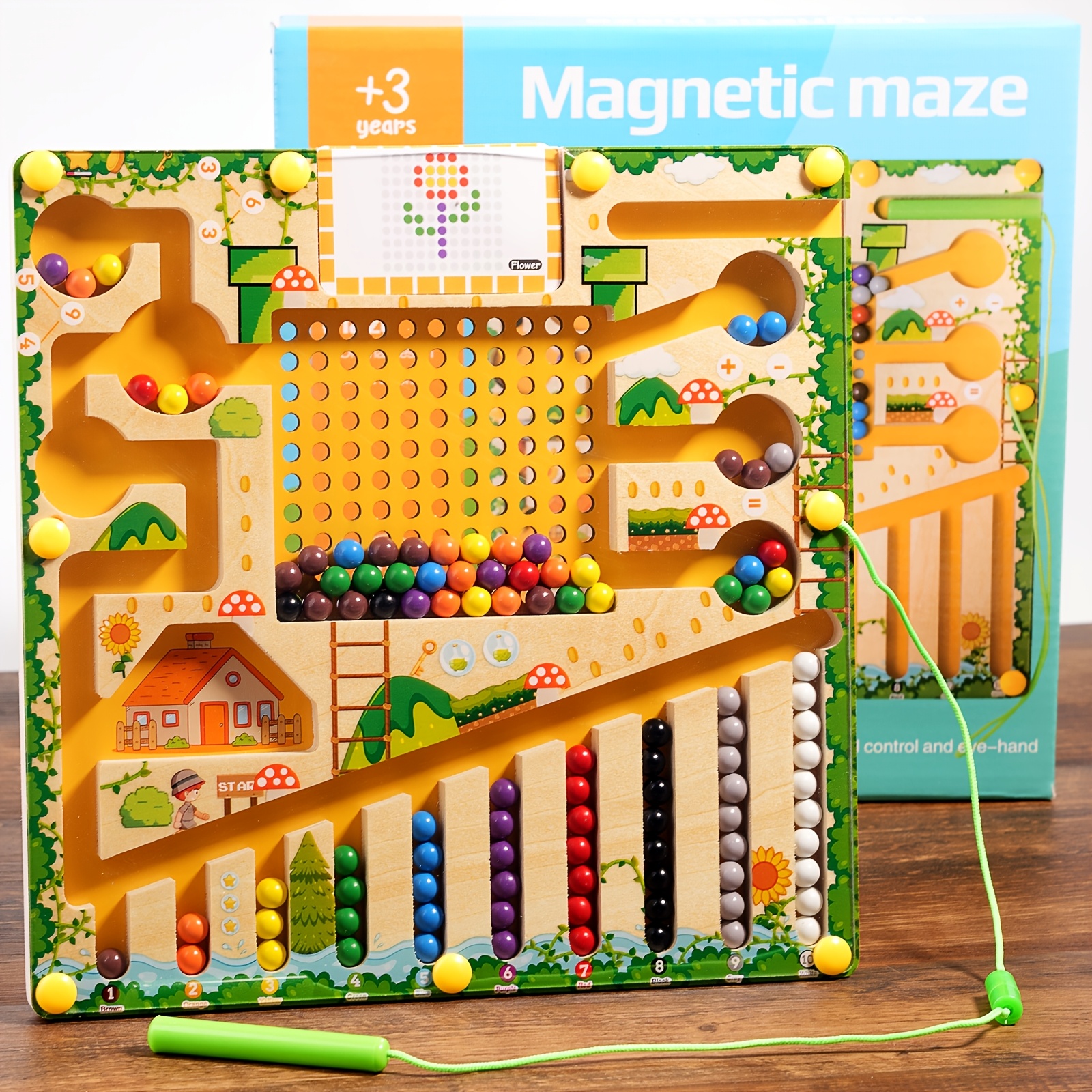 Image of Fun Magnetic Maze Toy: Color Sorting, , And Brain Development Game For Kids – Perfect Gift For Birthdays, Halloween, Or Christmas