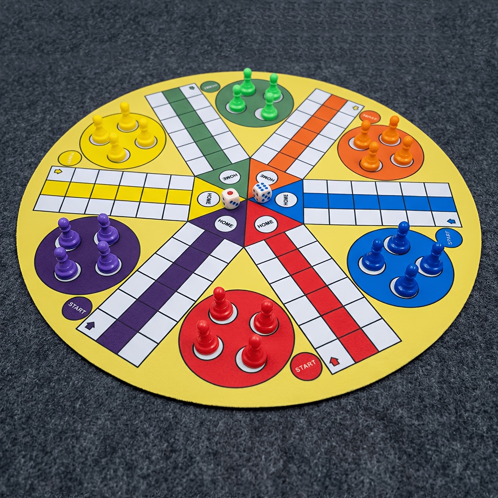 E-shop LUDO Brettspiel, , enthält ein Spielbrett, 24 Spielsteine in sechs verschiedenen Farben zwei Würfel. Es ist ein nicht-elektrisches Mauspad, für