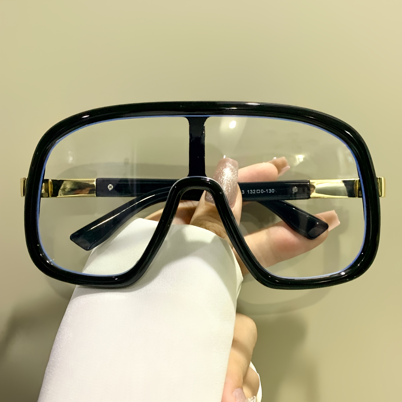 Apaircircle Oversized Round Glasses - Large Eyeglasses For , Modern Round Frame With Metal Hinges, Non- Statement Glasses For Fashion